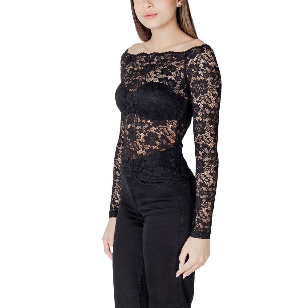 Black Polyamide Long Sleeve T-Shirt