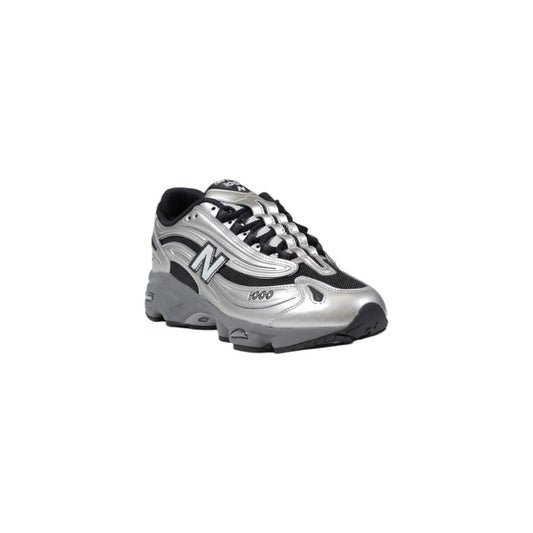 Silver Synthetic Athletic Sneakers