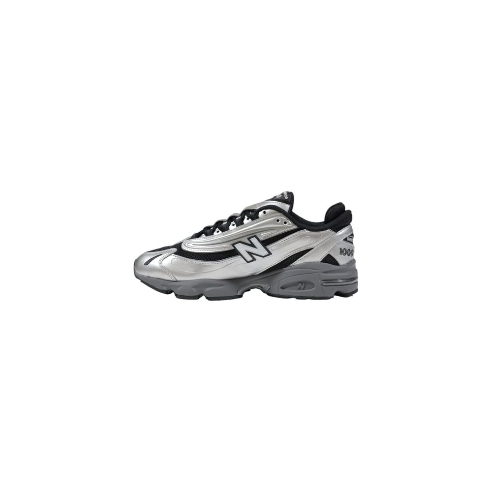 Silver Synthetic Athletic Sneakers