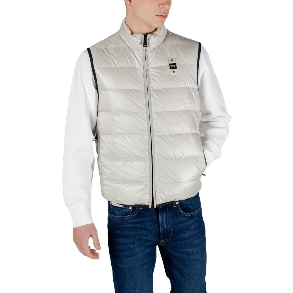 Gray Polyamide Sleveless Jacket