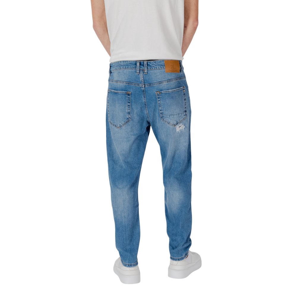 Blue Cotton Relaxed Fit Jeans