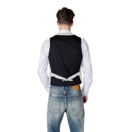 Black Linen Waistcoat