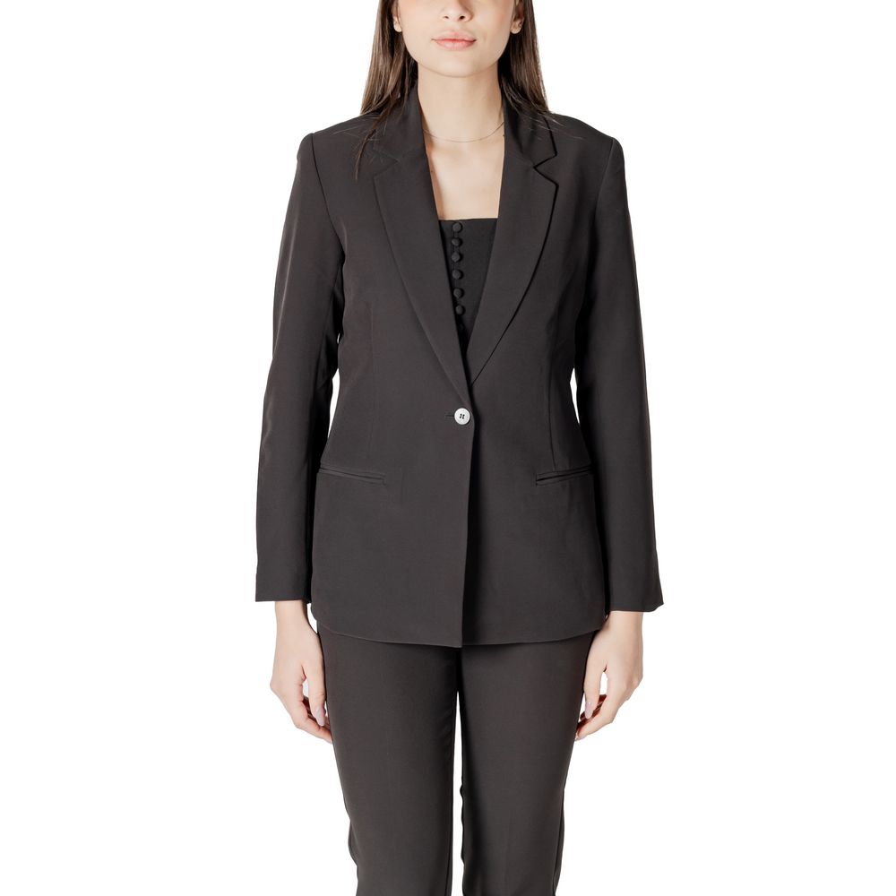 Black Polyester Blazer
