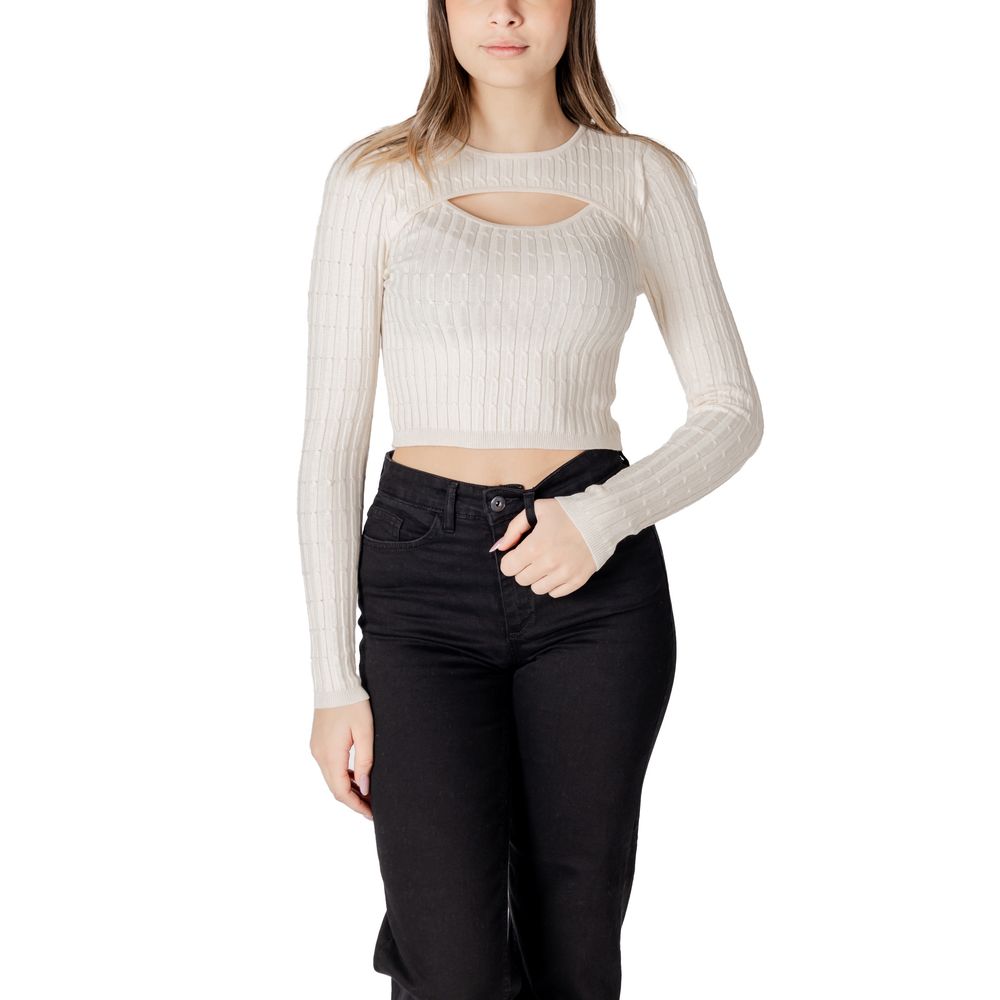 Beige Marabou Sweatshirt