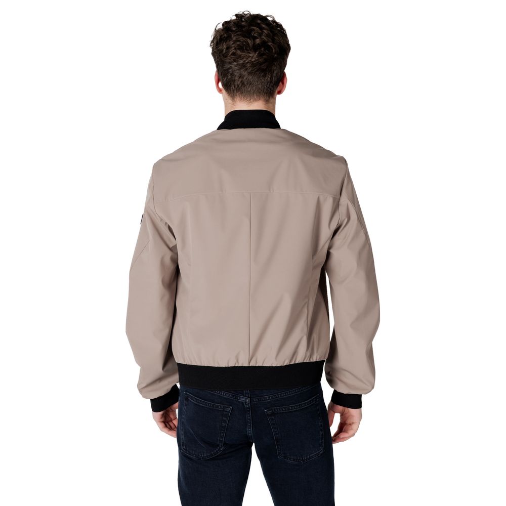 Brown Polyester Bomber