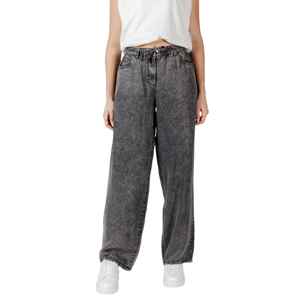 Black Lyocell Casual Pants