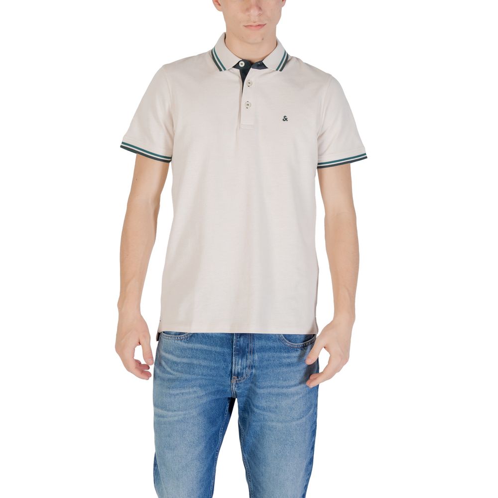 Beige Cotton Polo Shirt