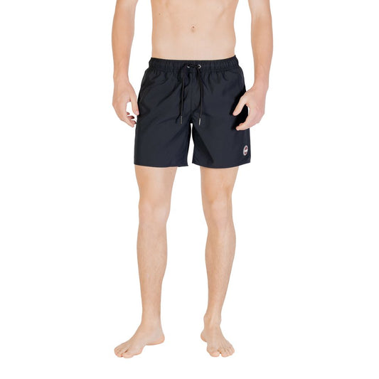 Black Polyester Swim Short