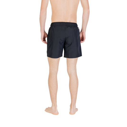 Black Polyester Swim Short