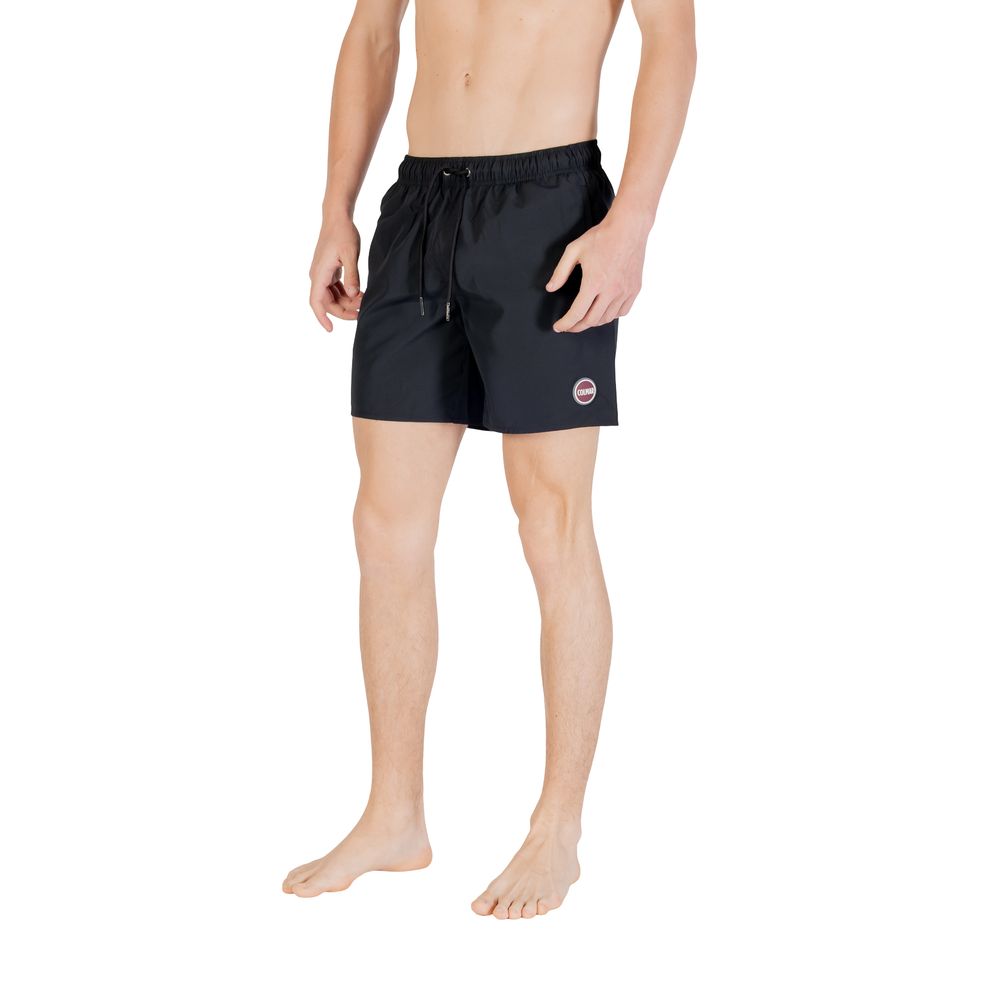 Black Polyester Swim Short