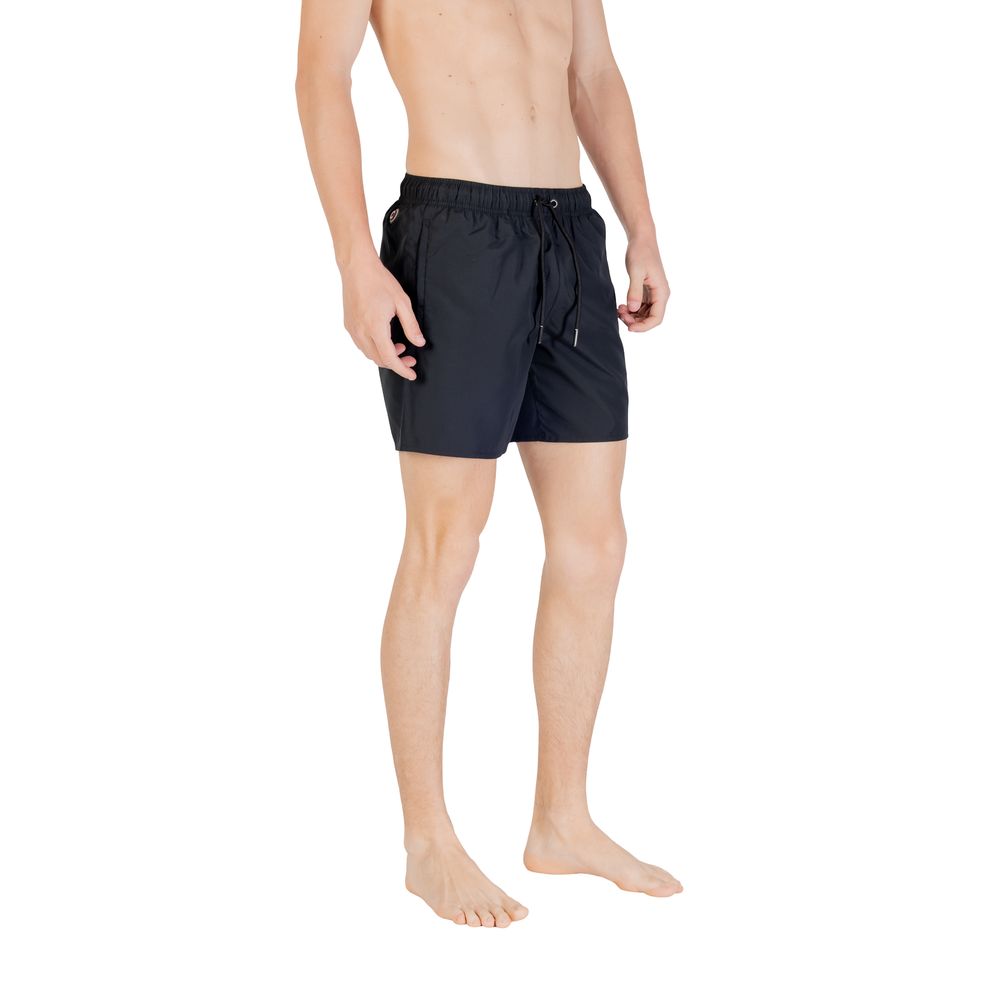 Black Polyester Swim Short