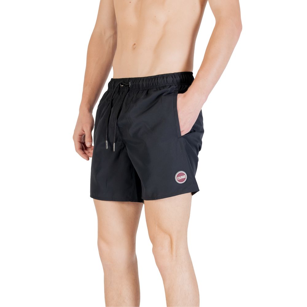 Black Polyester Swim Short