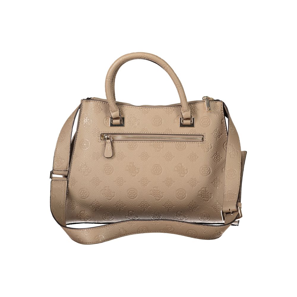 Brown Polyethylene Women Handbag
