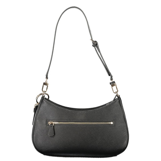 Black Polyethylene Women Handbag