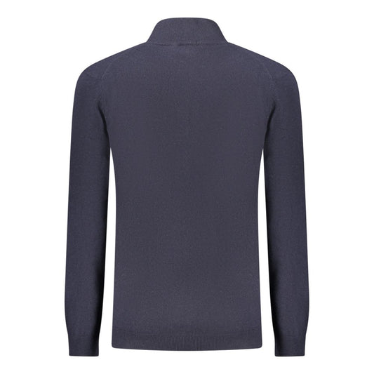 Blue Wool Men Sweater