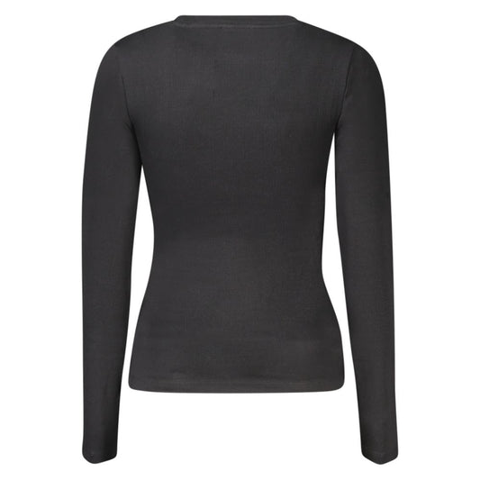 Black Cotton Women T-Shirt