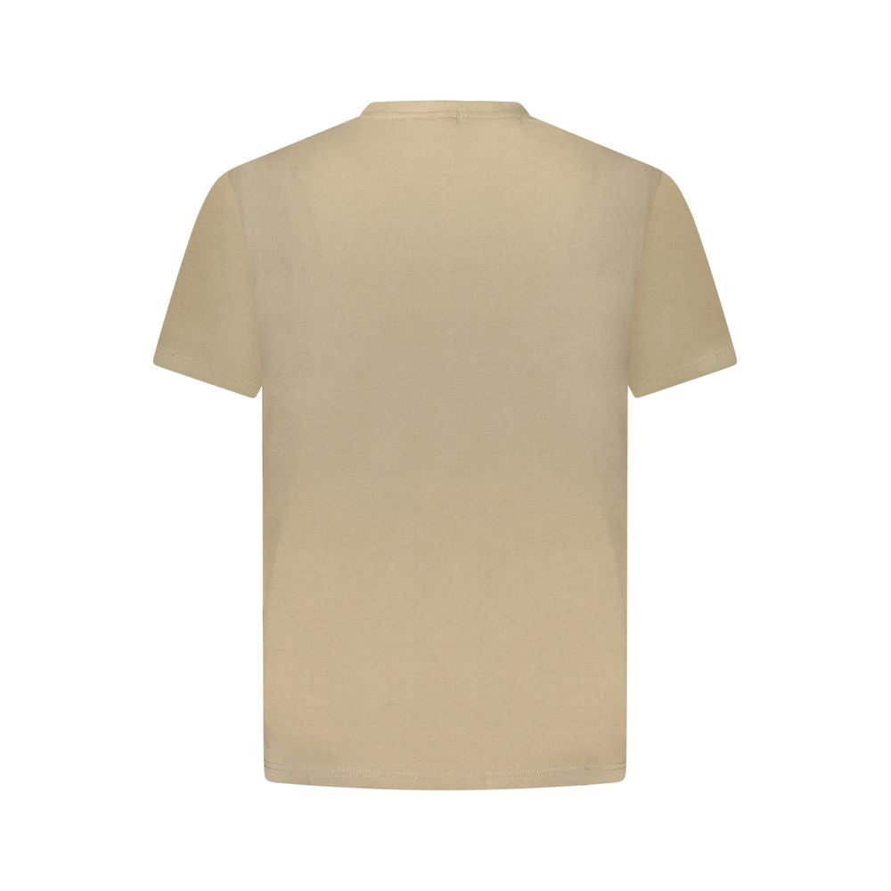 Brown Cotton Men T-Shirt
