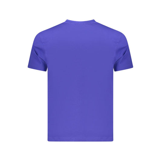 Blue Cotton Men T-Shirt