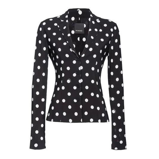 Black Viscose Women Blazer