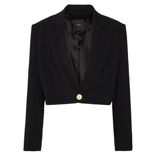 Black Polyester Women Blazer