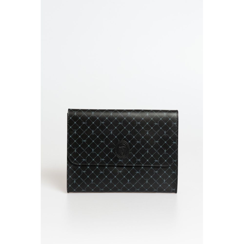Black Polyester Clutch Bag