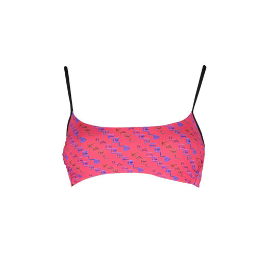 Red Elastane Swimwear