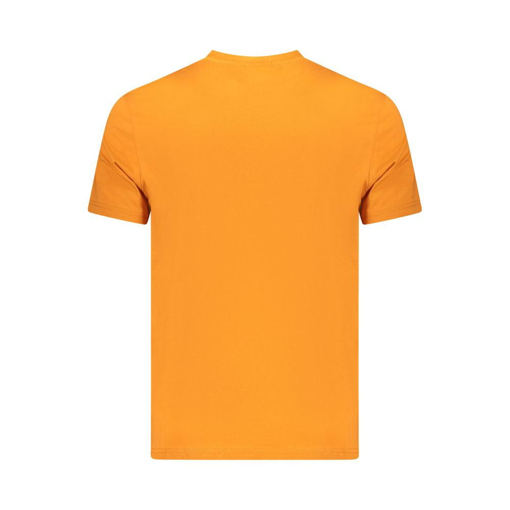 Orange Cotton Men T-Shirt