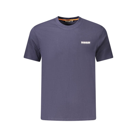 Blue Cotton Men T-Shirt
