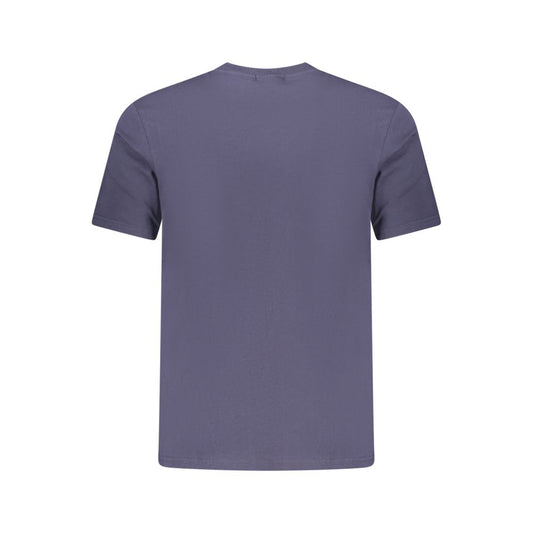 Blue Cotton Men T-Shirt