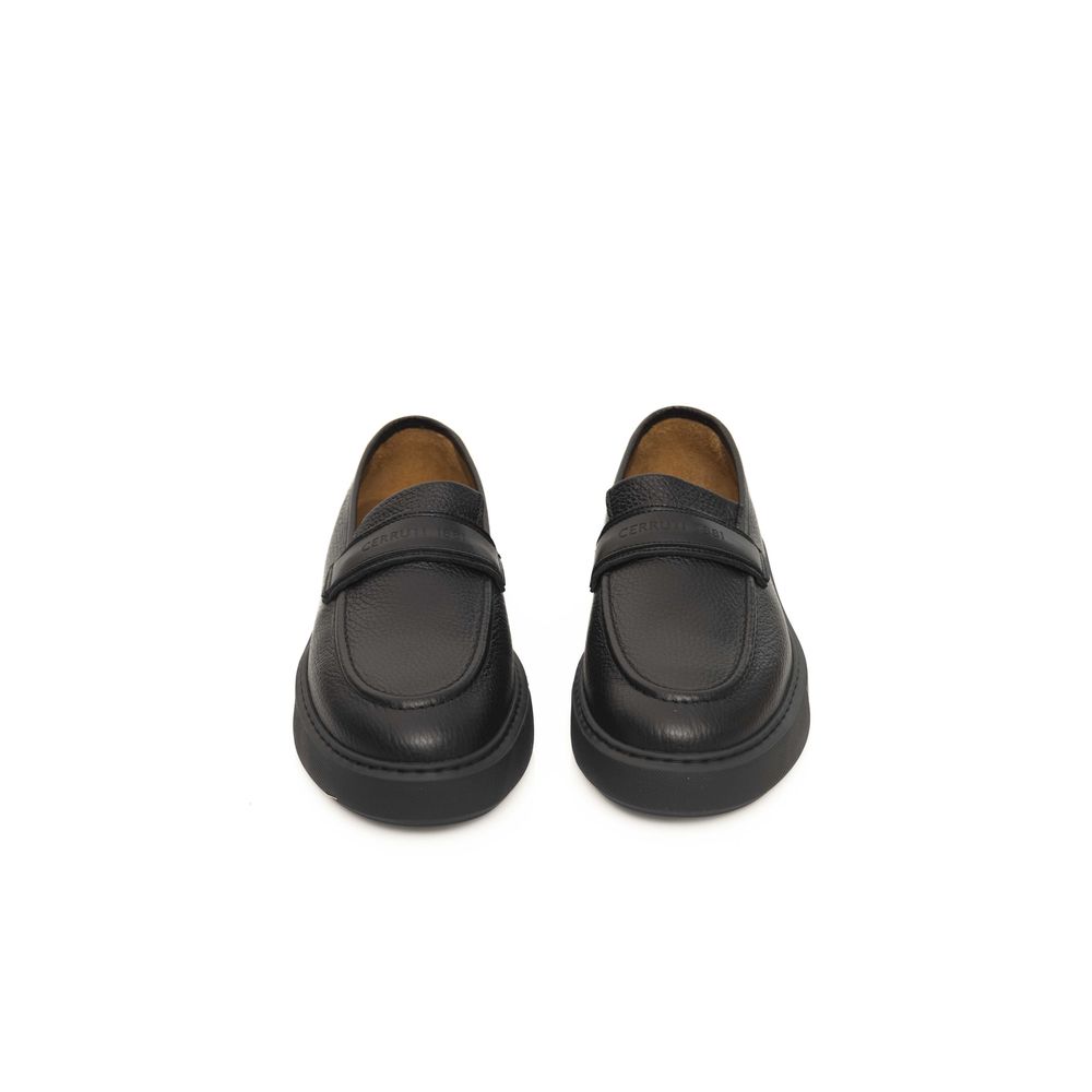 Black Leather Men Loafer