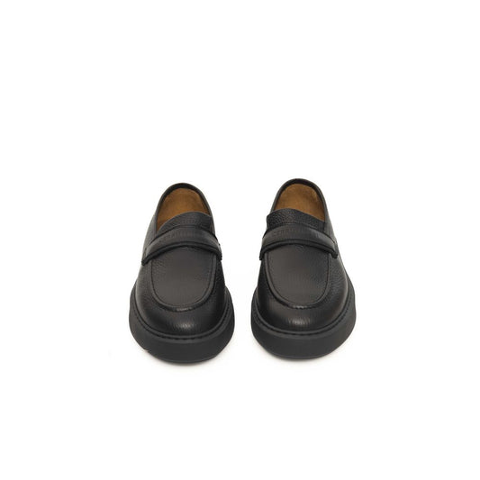 Black Leather Men Loafer