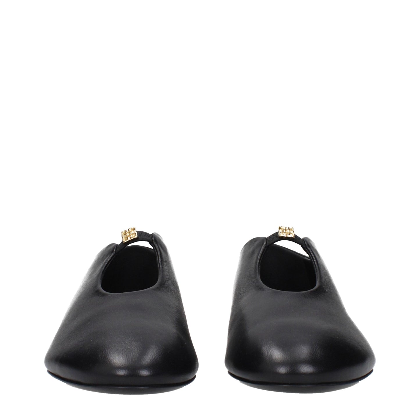 Black Leather Ballet Flats