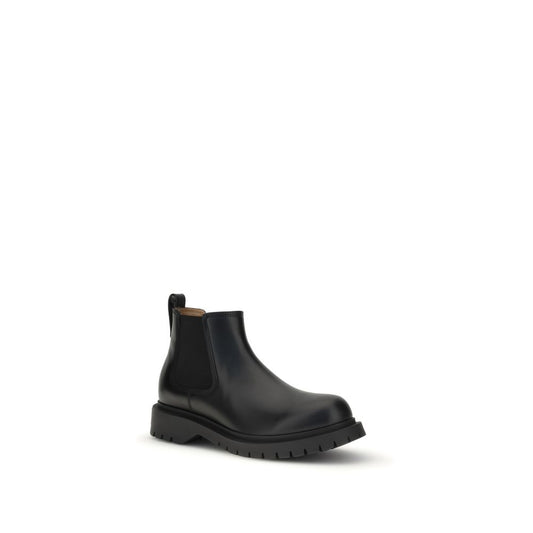 Black Bull Skin Chelsea Boots