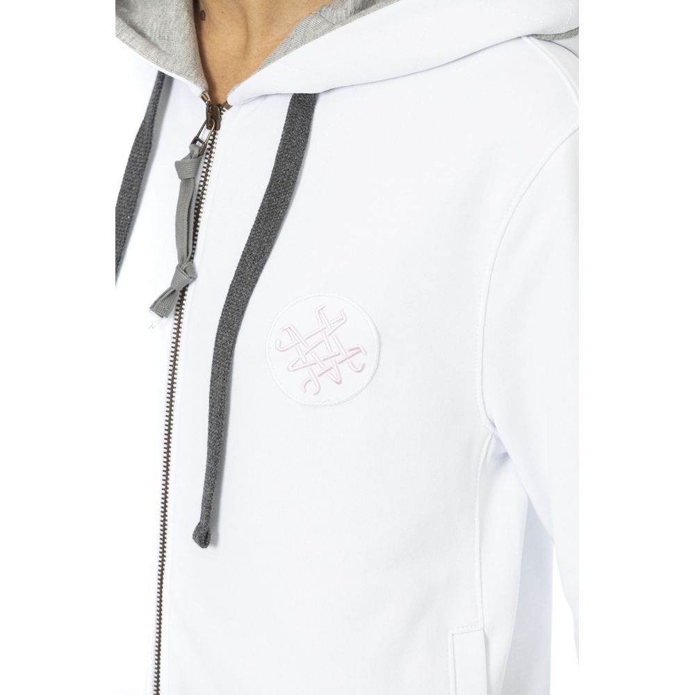 White Cotton Women Sweatshirt Top