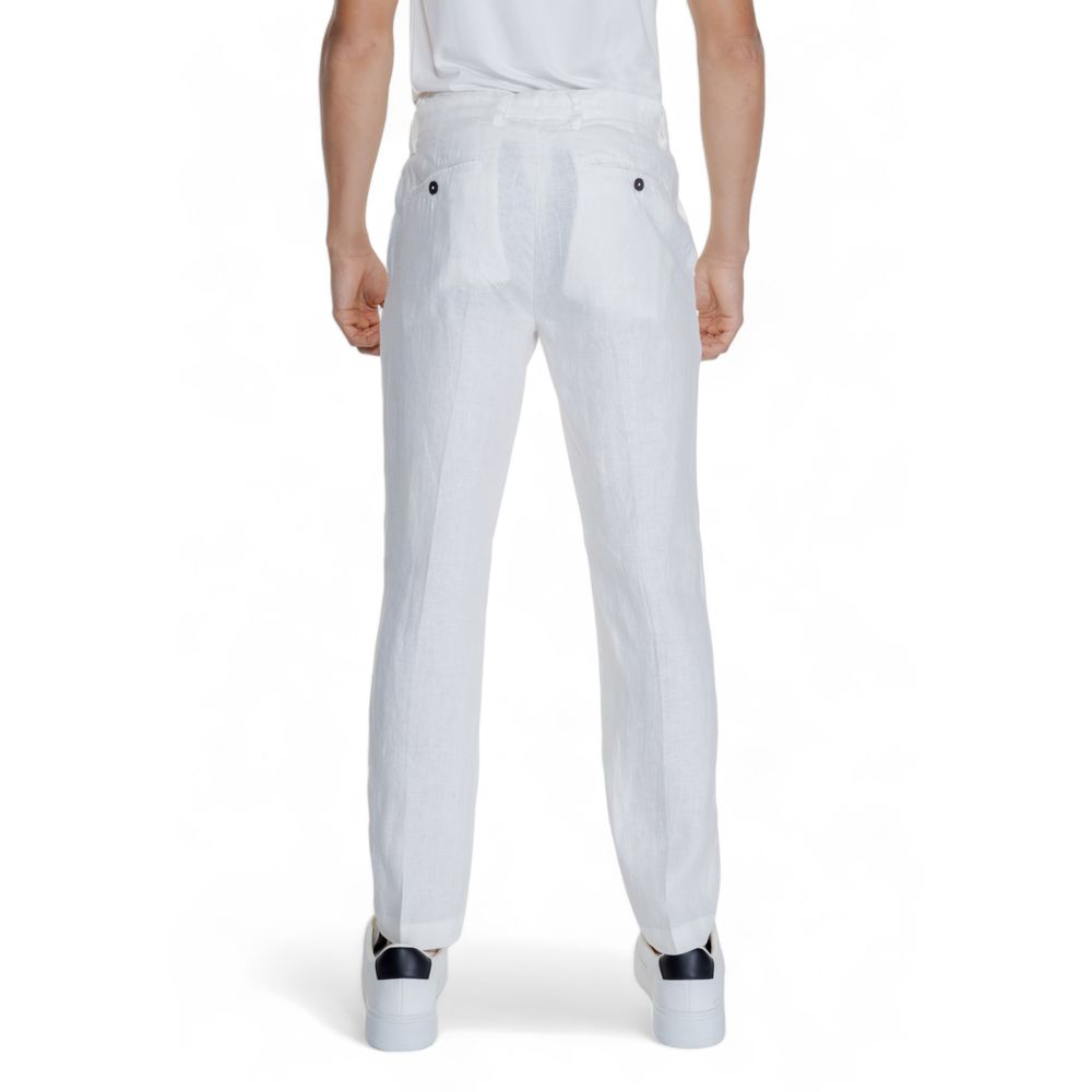 White Linen Casual Pants