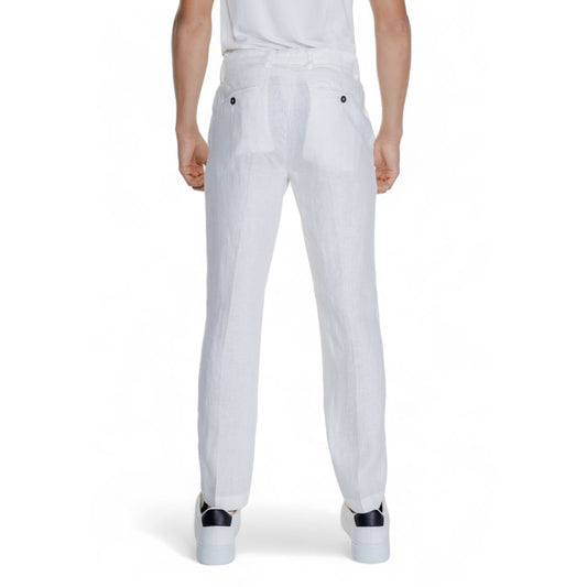 White Linen Casual Pants