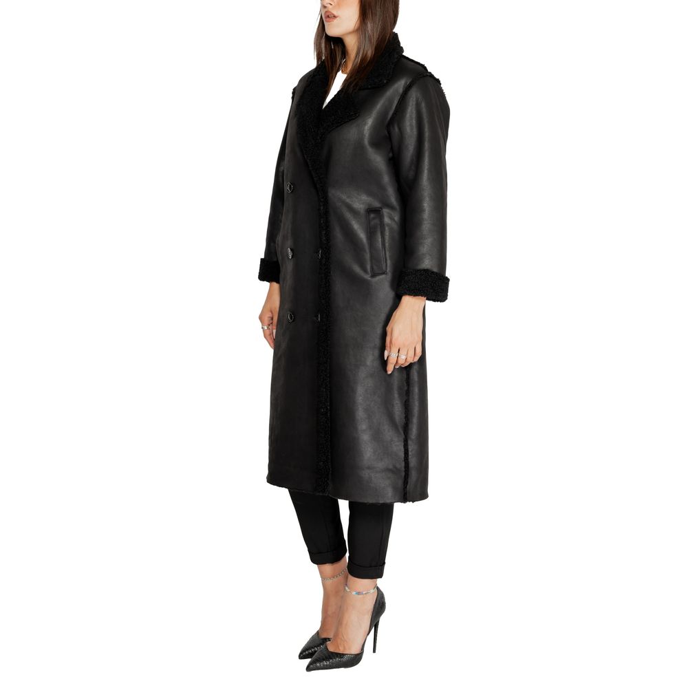 Black Polyester Coat