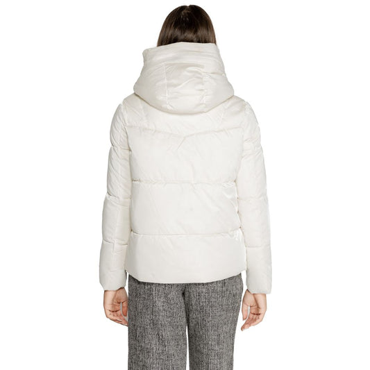 Cream Polyester Jackets & Coat