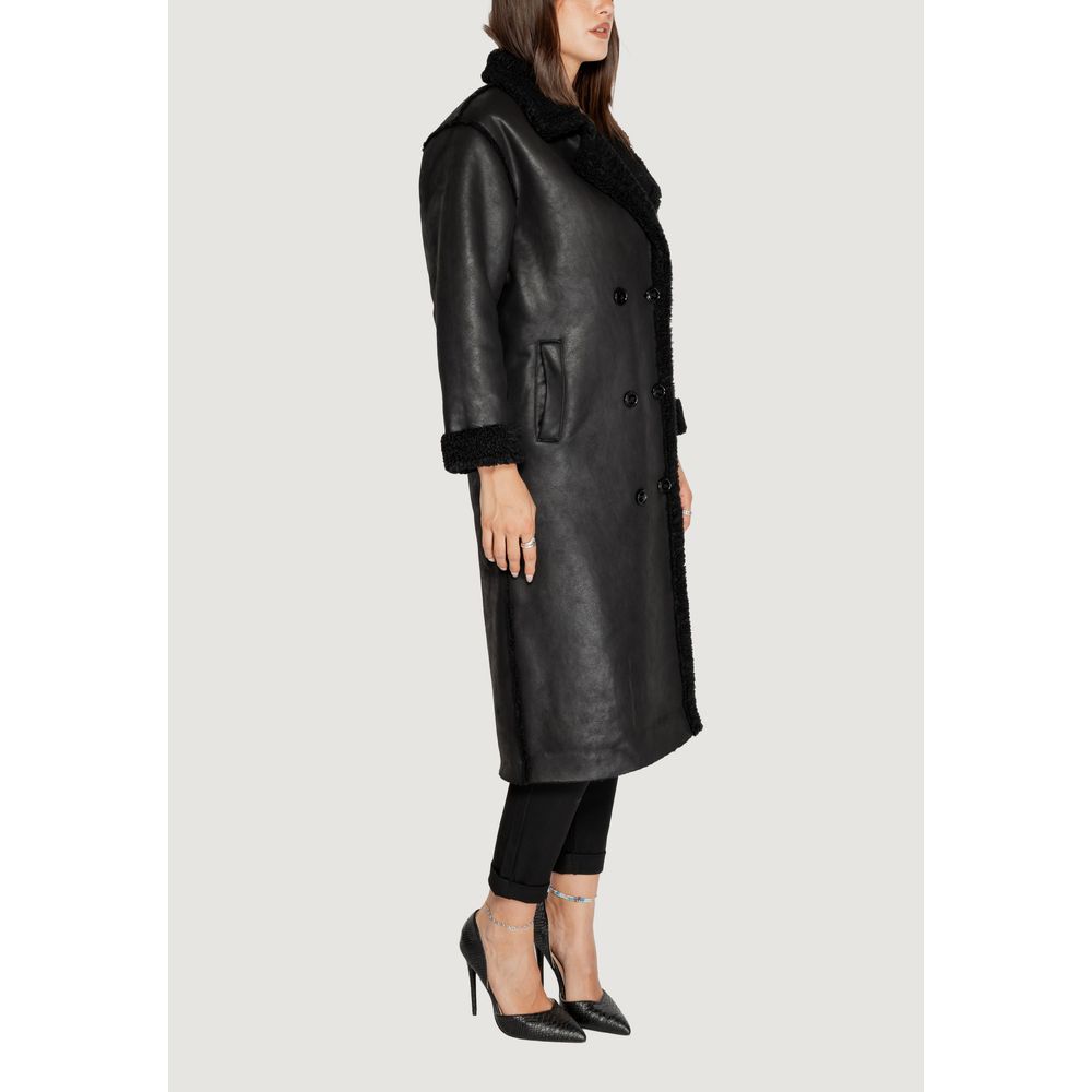 Black Polyester Coat