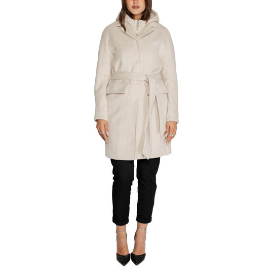 Beige Polyester Coat