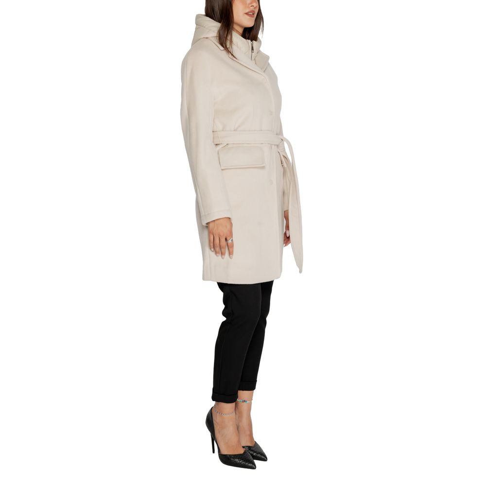 Beige Polyester Coat
