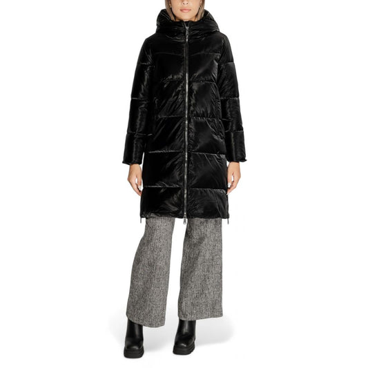 Black Polyester Jackets & Coat