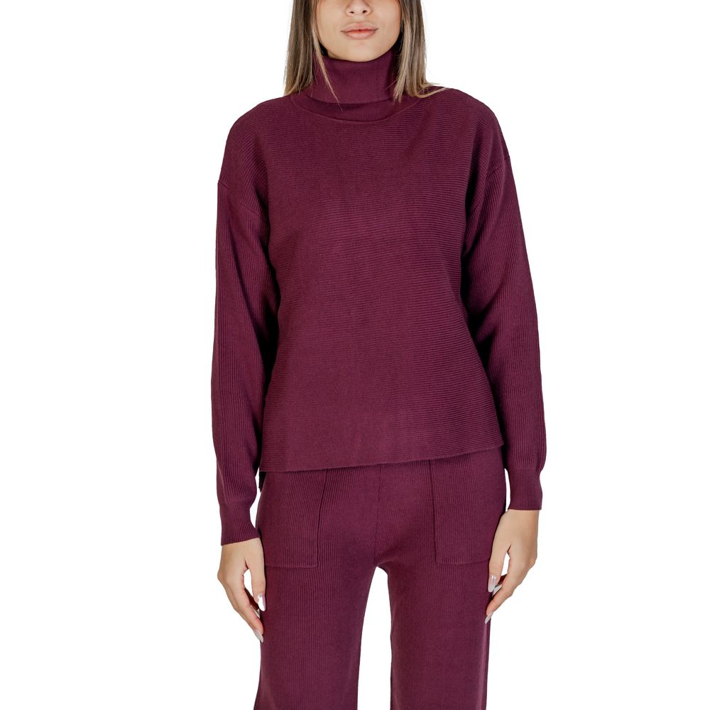 Purple Viscose Turtleneck