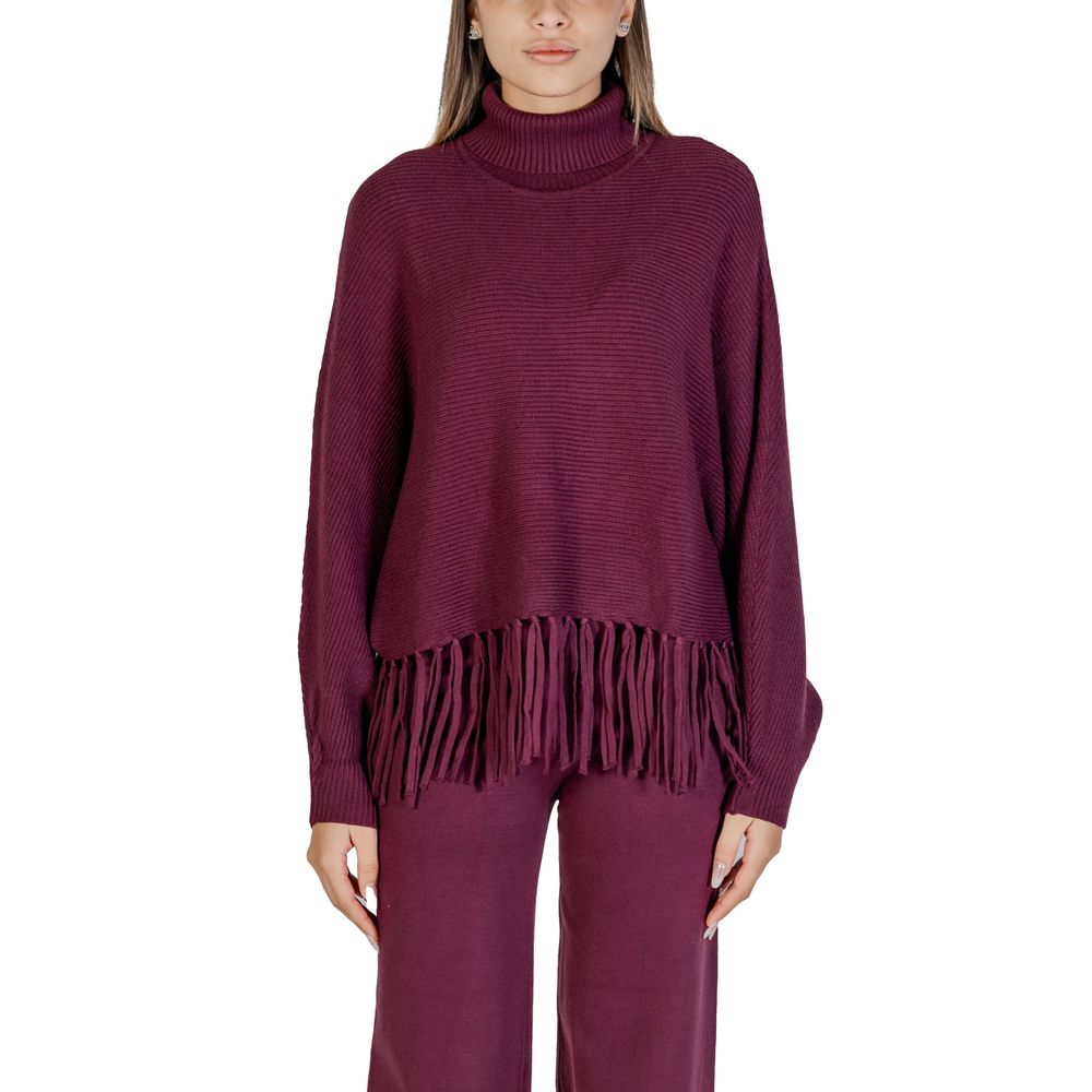 Purple Viscose Turtleneck