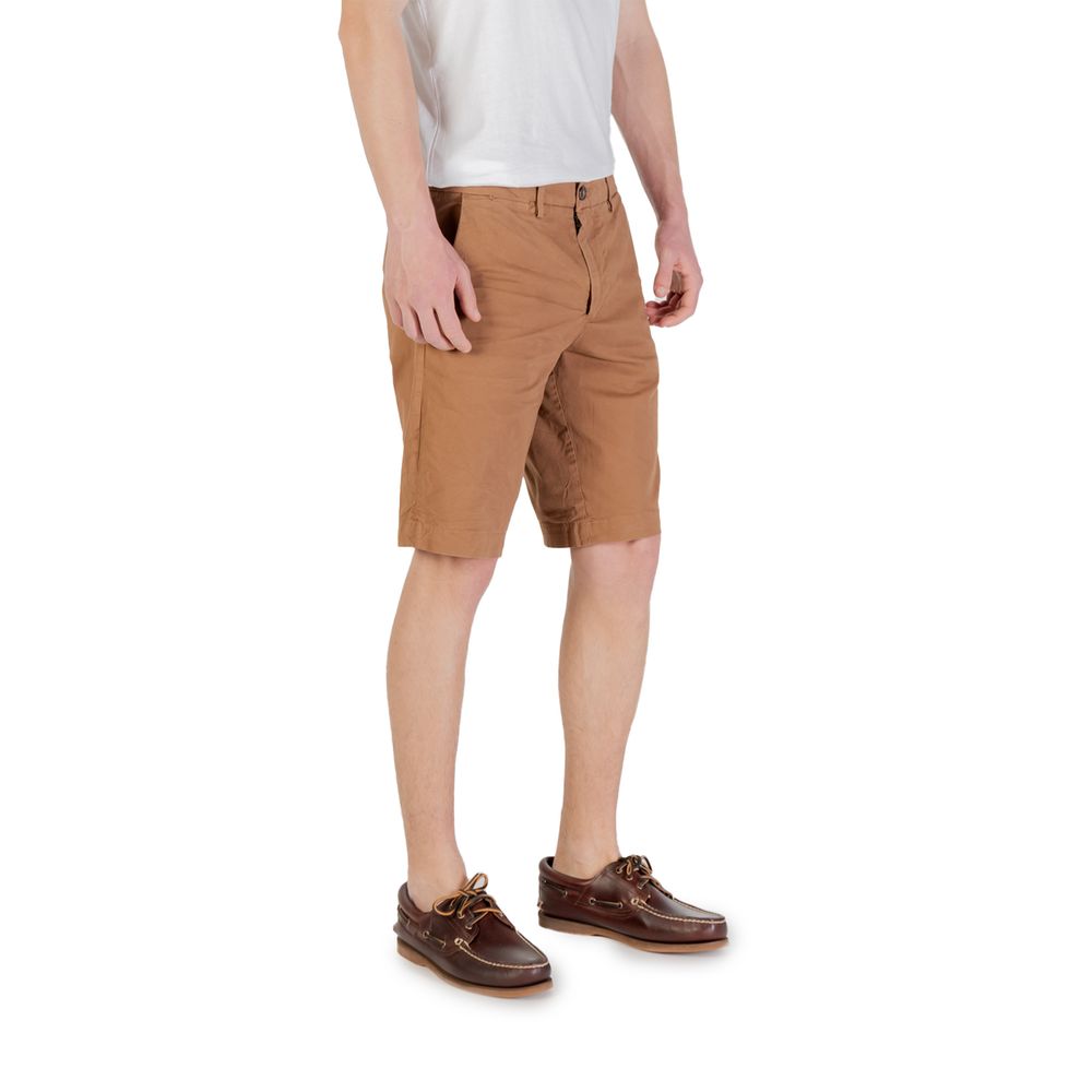 Beige Cotton Bermuda Shorts