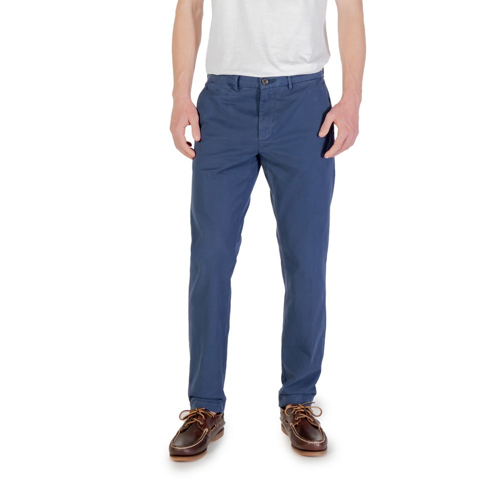 Blue Cotton Skinny Pant