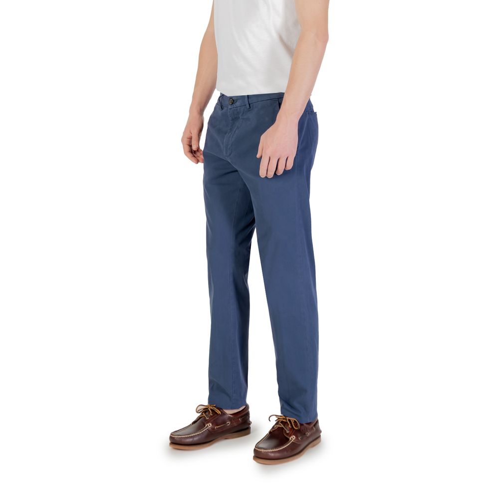 Blue Cotton Skinny Pant