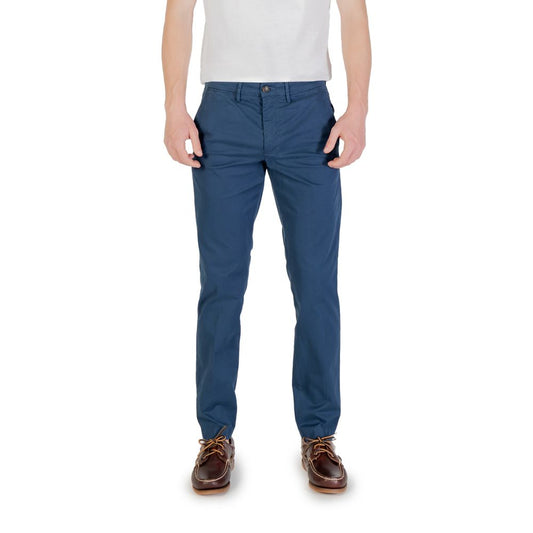 Blue Cotton Skinny Pant