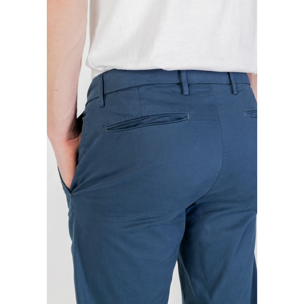 Blue Cotton Skinny Pant
