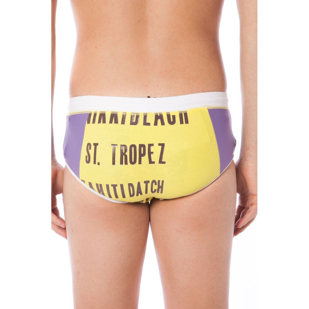 Giallo Poliammide Men Swim Brief